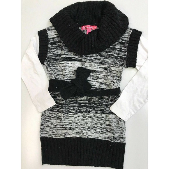 Cherry Stix Girls Black Belted Sweater size 5 Orig.$39 NWT - Picture 7 of 9